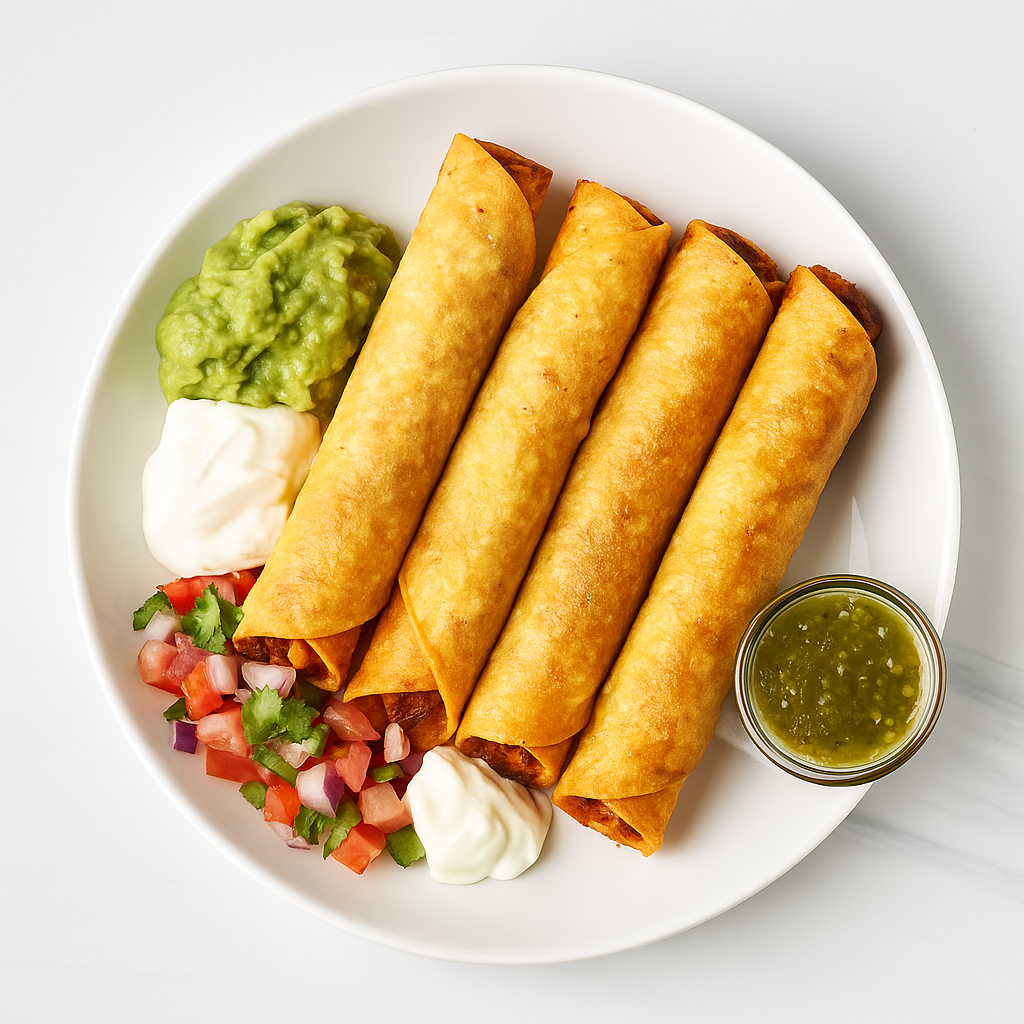 Crispy taquitos at El Padrino Restaurant in Calgary, AB
